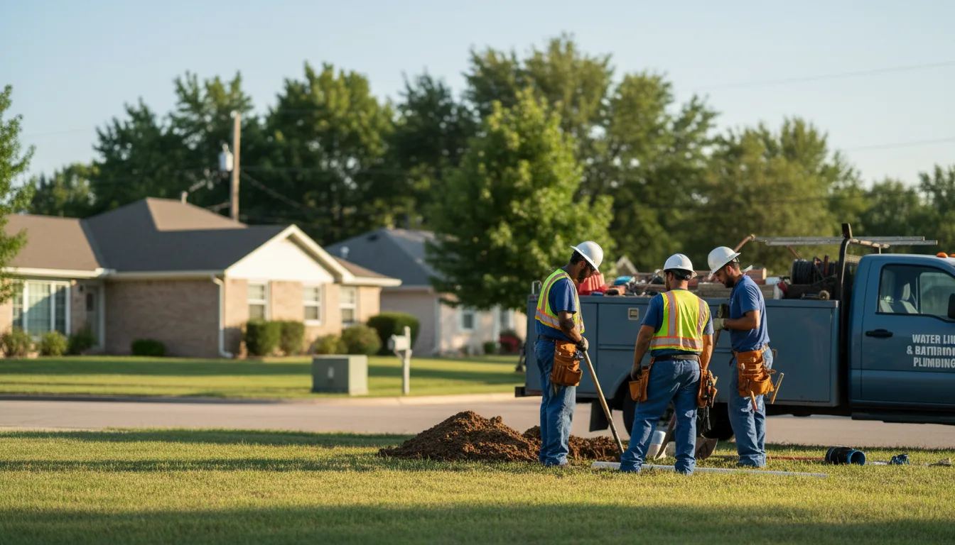 Residential water line and bathroom plumbing service in Kipton, OH